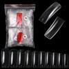 500Pcs Nail Tips, Half Cover & Full Cover False Nails, Natural Clear White Nails for Acrylic UV Gel Manicure Salon & Home Use