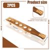 2 Pcs Shot Glass Tray Wood Shot Glass Holder Shot Glass Stand with 6 Holes Shot Glass Serving Tray for 1.4 inch Diameter Glasses