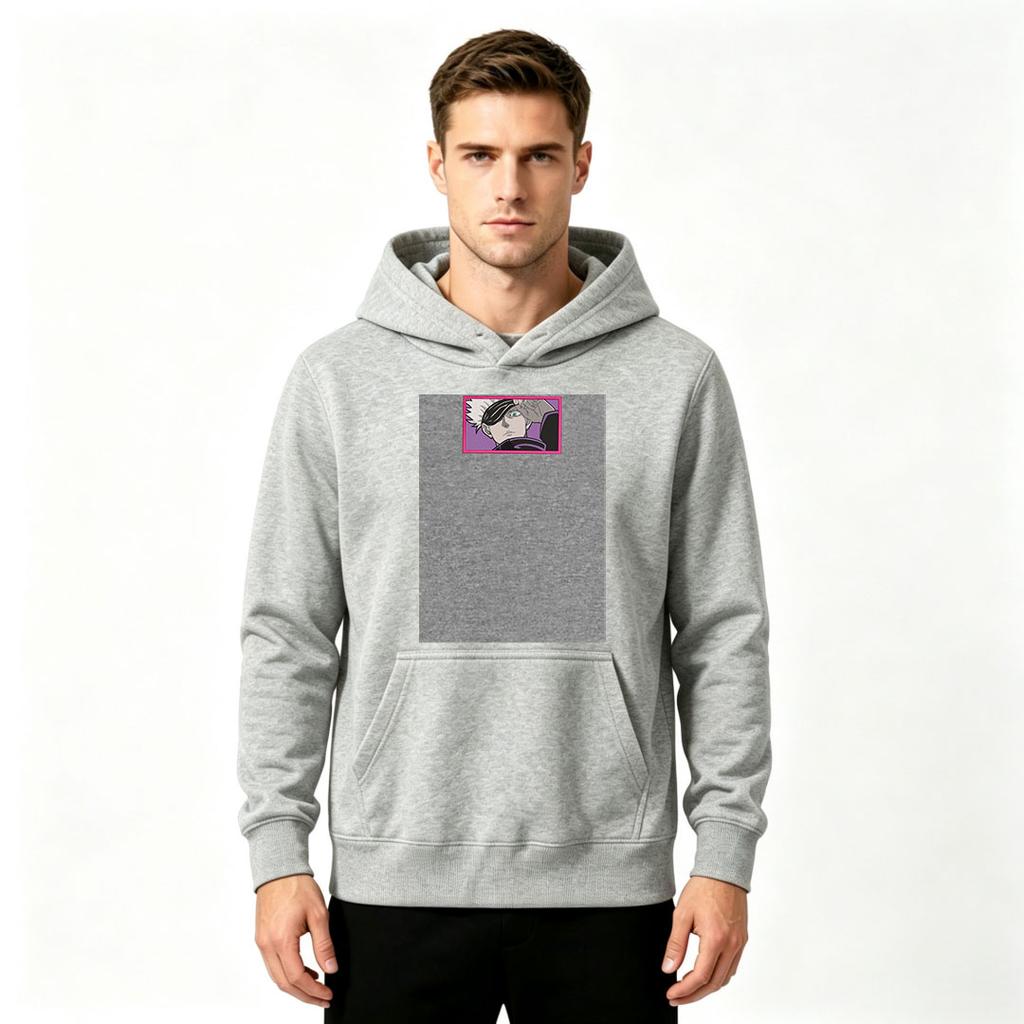 Men's Print Pullover Hoodie Casual Anime Character Pattern Long Sleeve Sweatshirt