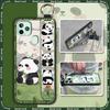 Silicone Protective Phone Case For Oukitel C22 Cartoon Wristband Fashion Design Anti-knock Panda Phone Holder Kickstand