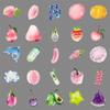 50PCS Clear Fruit Cartoon Stickers - Waterproof PET for DIY Notebook & Journal Decoration