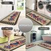 2PC American Patriotic Stars Stripes Kitchen Floor Mat Non Slip Oil Proof Runner Rug Living Room Entryway Decor