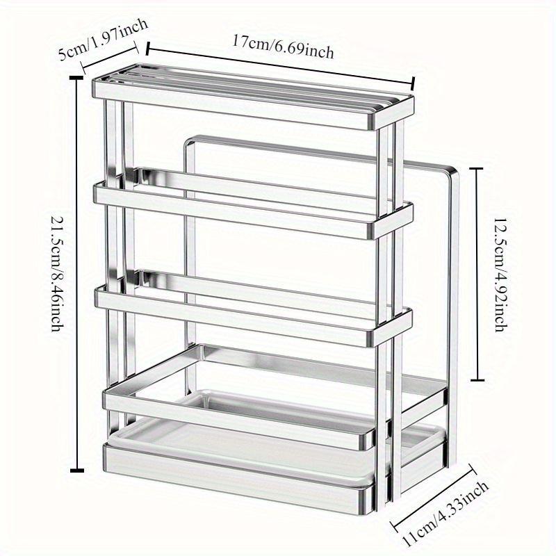 

НОВЫЙ органайзер для кухонных ножей из нержавеющей стали 304, держатель ножей для кухонной стойки, кухонные аксессуары, органайзер для хранения ножей 1pc серебряный