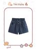 Malwee Girls' Summer Jeans: European & American Style, Elastic Waist, Cute Design for Small To Medium Children