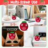 1/3Pcs Positive Energy Knitted Tomato Handmade Doll With Card Funny Crochet Room Decoration Frend's Gifts