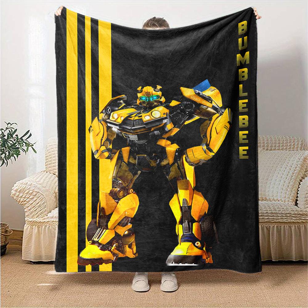 1pc Bumblebee2 Blanket, Gift, for Men and Women, Soft Blanket, Good for Sofa Bed Couch Travel, Lightweight Flannel Blanket
