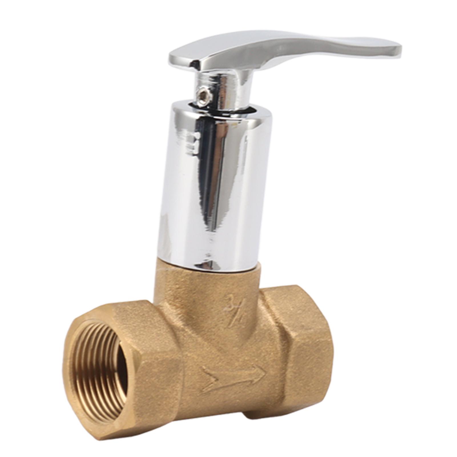 

Water Stop Valve 3 4in Concealed Ceramic Brass Electroplated Water Valve for Kitchen Bathroom