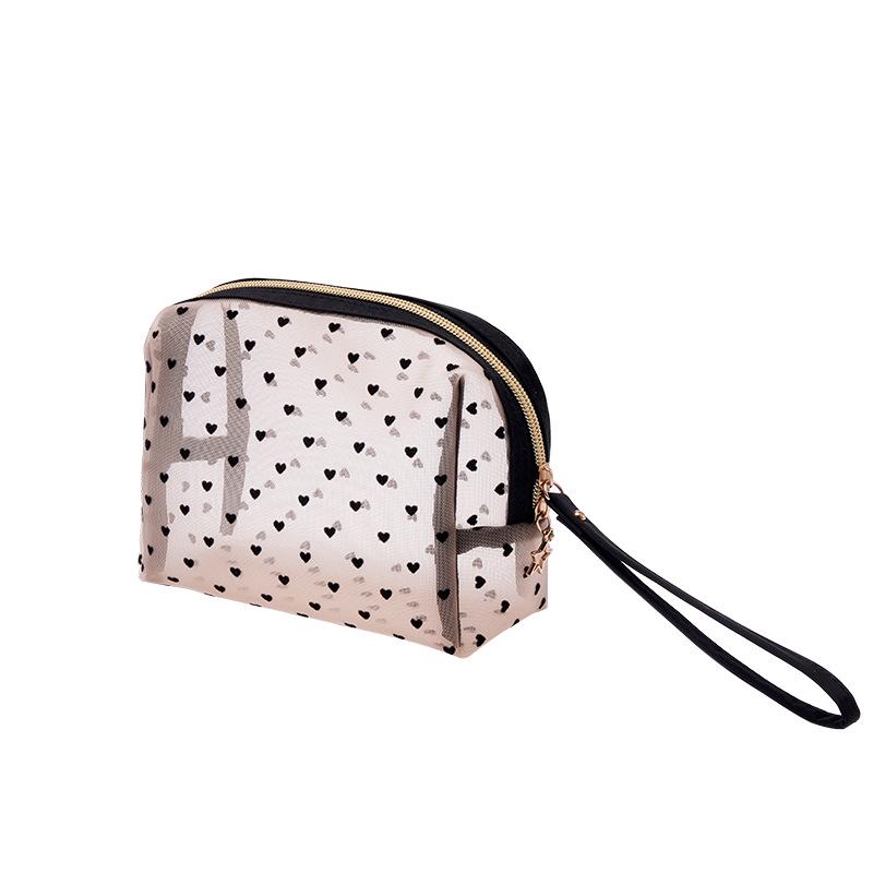 Large Capacity Mesh Cosmetic Travel Bag - Portable Handheld Wash Bag with Custom Logo