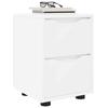 White Nightstand with Drawers 30.5 x 30 x 43 cm Particleboard
