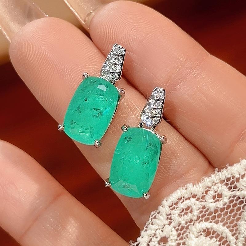 Huayei Jewelry Set Earrings Necklace Ring Paraiba Style High Sense Women'S Batch