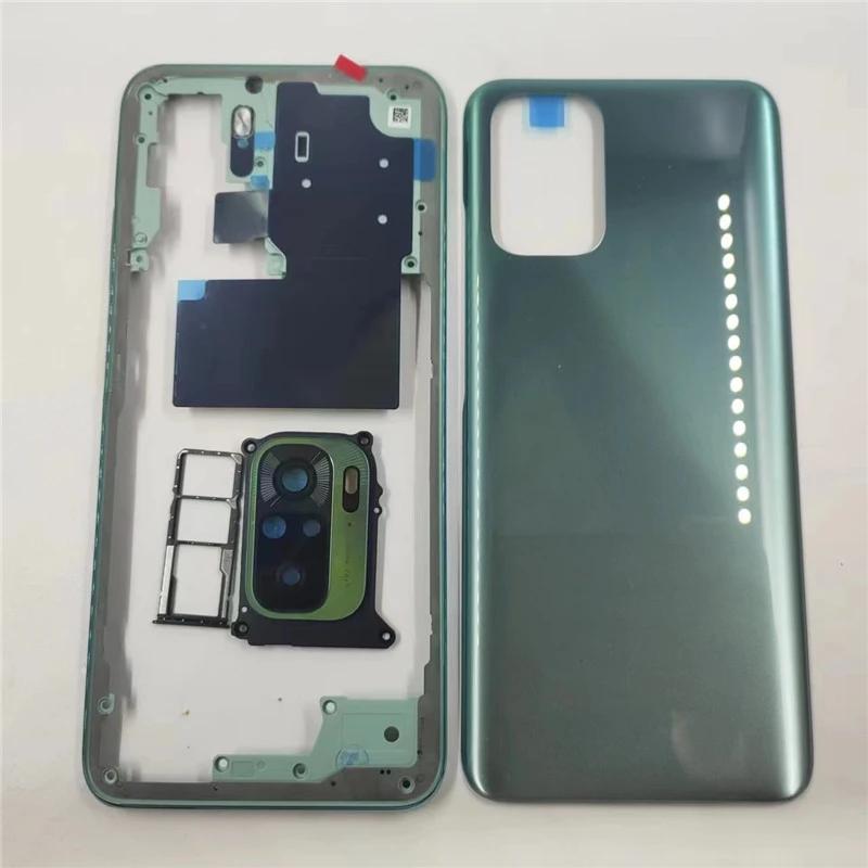 Housing For Redmi Note 10s Back Cover With NFC Middle Frame Volume Button Camera Glass Lens Sim Tray