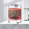 Kinder Trampolin Innen Außen Klein Fitness Trampolin Spielzeug mit Sicherheitsnetz Basketballkorb Gymnastikringe Schaukel für Jungen und Mädchen