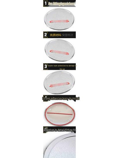 CX-4 Tankdeckel Paillette: Galvanisiertes rotes Logo, kratzfester dekorativer Aufkleber.