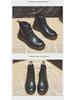 Classic Retro British Style 1460 Martin Boots - Flat Six-Hole Genuine Leather Motorcycle Short Boots with Thick Soles.