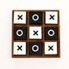 Handmade Tic Tac Toe Game MDF Tray Resin Pieces - Black & White