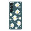 For Samsung Galaxy S25 Case White Daisy Pattern Printing Straight Edge TPU Phone Back Cover