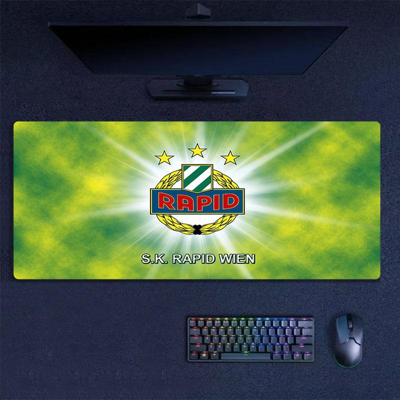 SK Rapid Wien Mouse Pad, Large Gaming Desk Mat, Non-slip XXL Mousepad for Laptop & Tablet, Mini PC Playmat with Stitched Edges