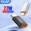 Olaf 27W USB C To Lightning Adapter Fast Charging Lightning Female To Type C Male Connector Converter For iPhone 15 16 Samsung