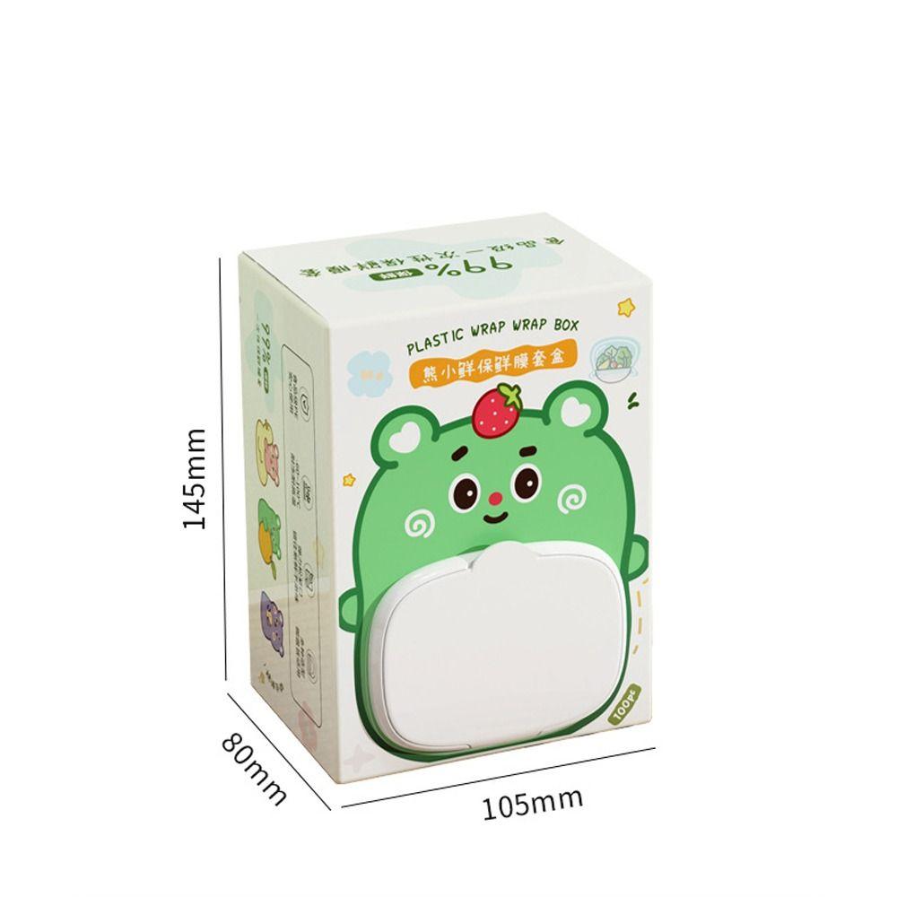 100pcs/Box Creative Cute Cartoon Disposable Food Cover Portable Elastic Bowls Caps Multifunctional Food Lids Kitchen Supplies