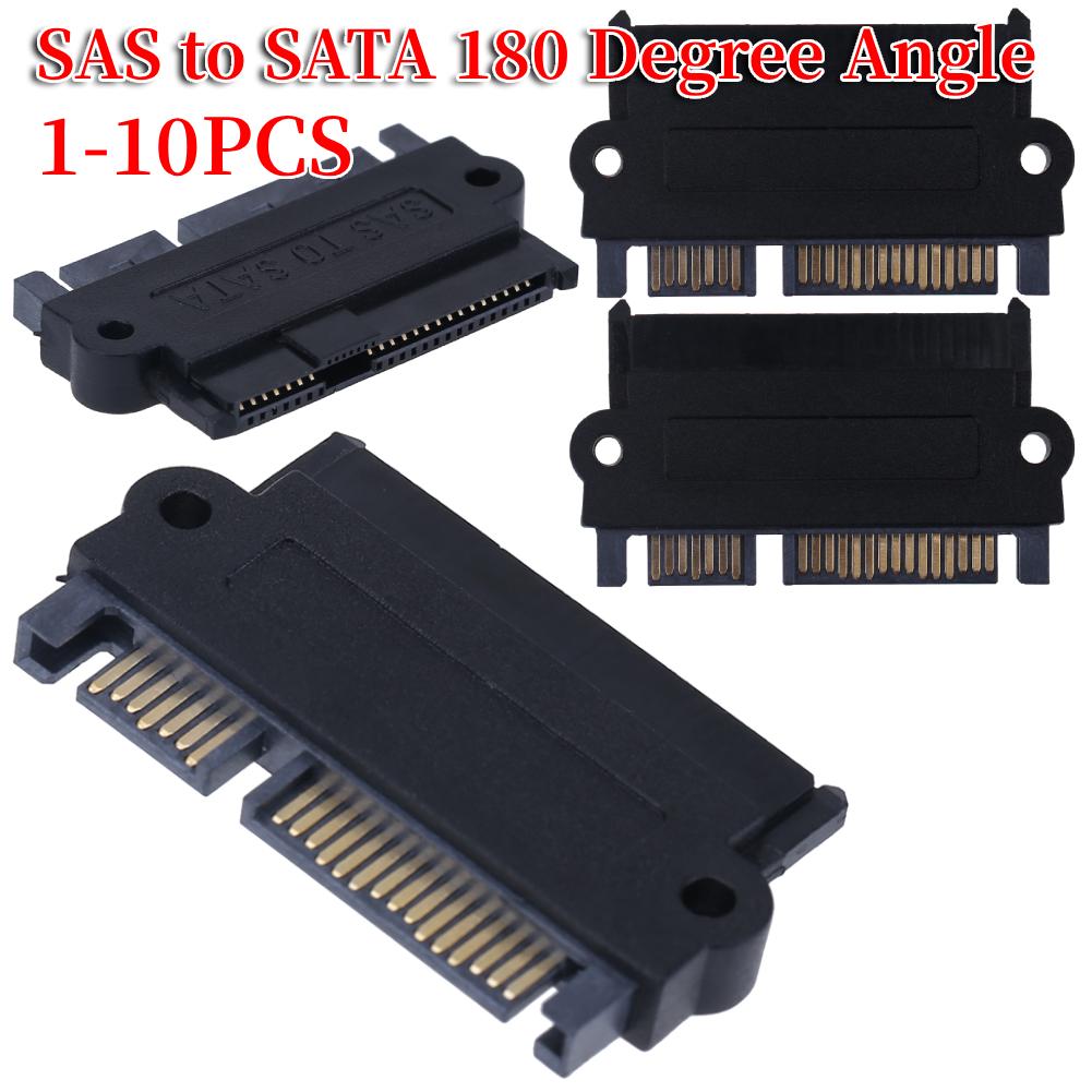 SFF 8482 SAS To SATA 180 Degree Angle Adapter Converter Straight Head SAS Hard Drive To Motherboard SATA Adapter Support SATA 3
