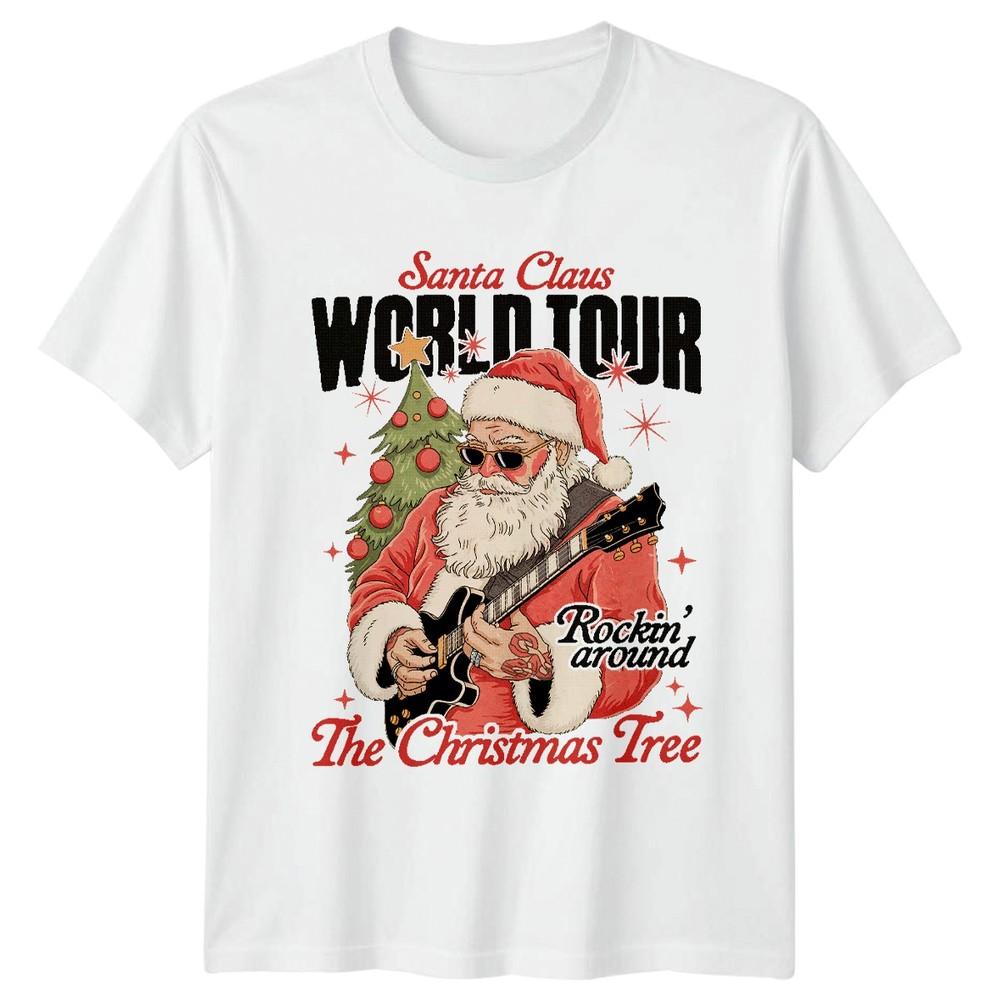 Santa Claus World Tour Christmas Holidays Rockin Around Christmas Tree Unisex Unisex S