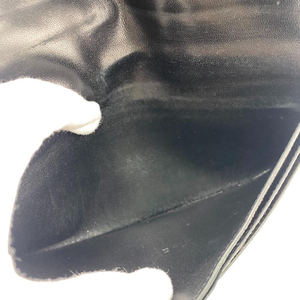 HERMES leather Dogon Long Purse black leather mens Used