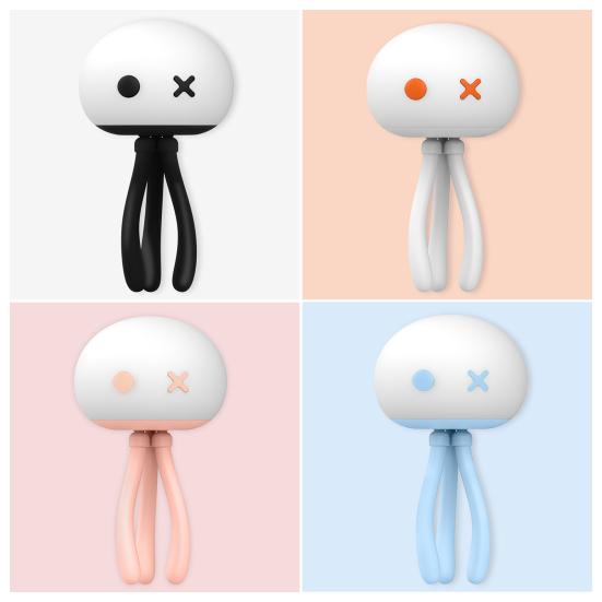 Jellyfish Night Light for Kids Bed Frame Touch Control Jellyfish Lamp with Flexible Tentacles Rechargeable Baby Nursery Lamp Cute Gift for Baby Shower