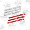 Metal Car Body SYMMETRICAL AWD Badge 3D Emblem Rear Trunk Sticker For Subaru Outback WRX BRZ Forester Impreza XV Legacy Decal qq2