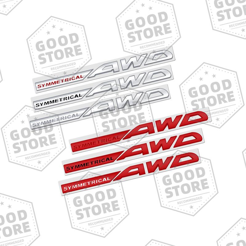 Metal Car Body SYMMETRICAL AWD Badge 3D Emblem Rear Trunk Sticker For Subaru Outback WRX BRZ Forester Impreza XV Legacy Decal qq2