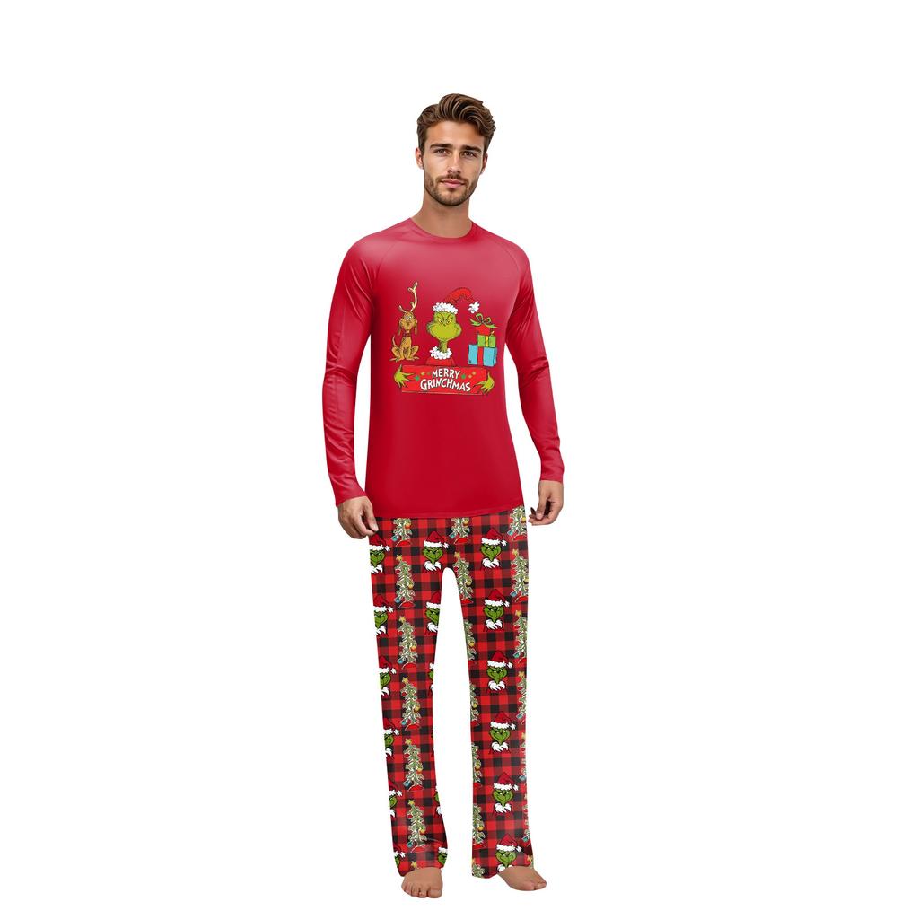 Christmas Prints Family Matching Long Sleeve Tops+Pants Set Family Matching Sets
