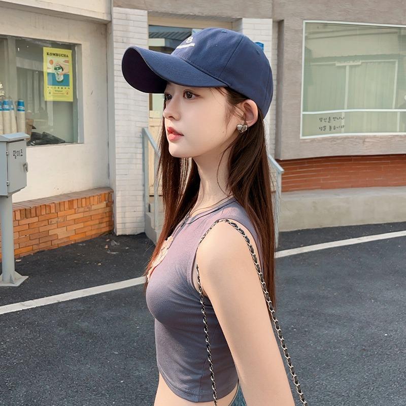 Simple hat, sun hat, female sun protection, students show their faces, travel sun hat, versatile fashion cycling cap, men