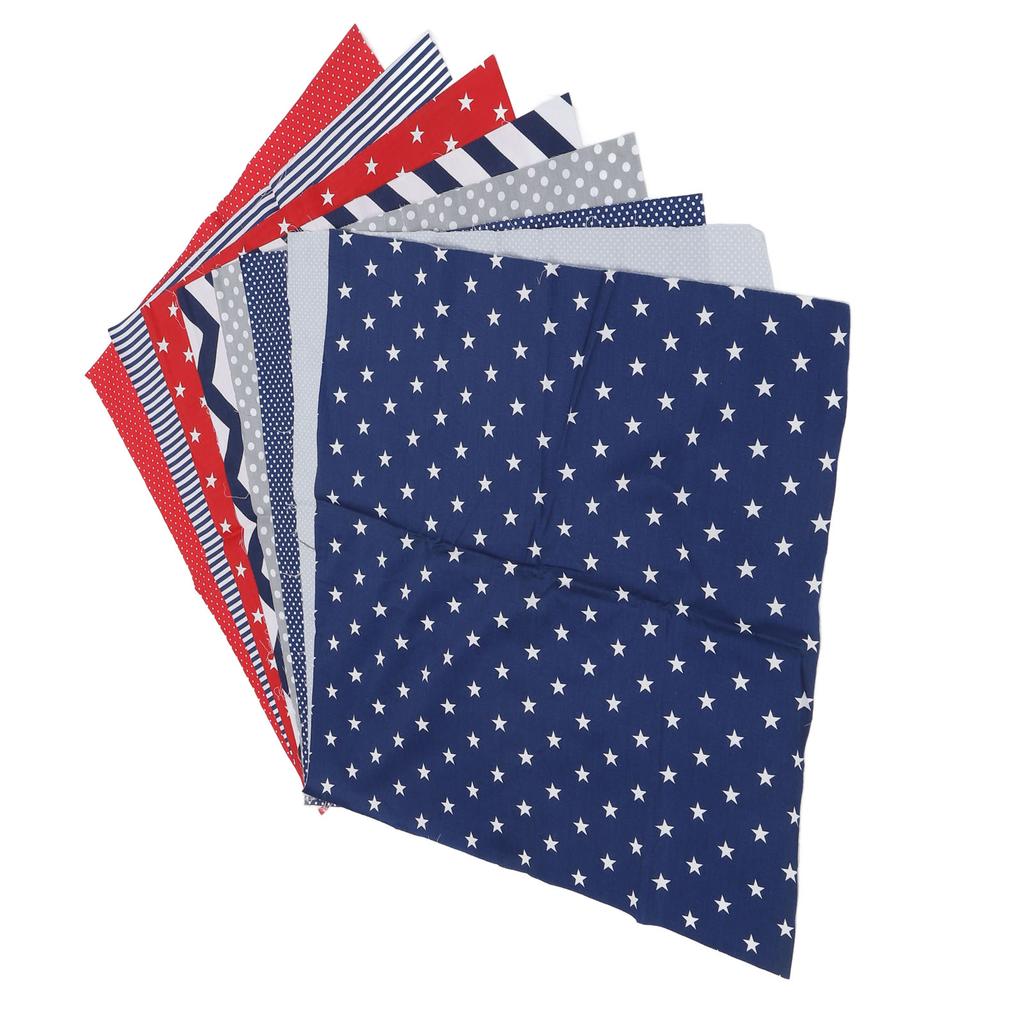 8pcs Quilting Cloth Soft Breathable Skin Friendly Cotton Sewing Fabric for   Craft Clothes 50x50cm