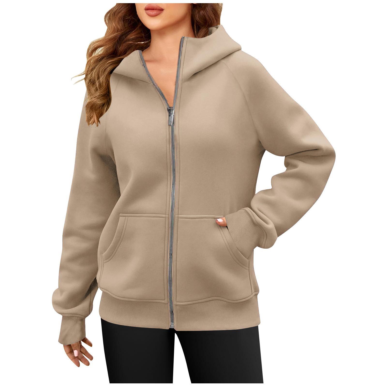 

Женский повседневный топ с длинными рукавами, однотонная толстовка на молнии с рукавами реглан S хаки