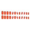 Verlauf Orange Süß Mode Nagelsticker - 24 Abnehmbare Stück, Europäischer & Amerikanischer INS Stil