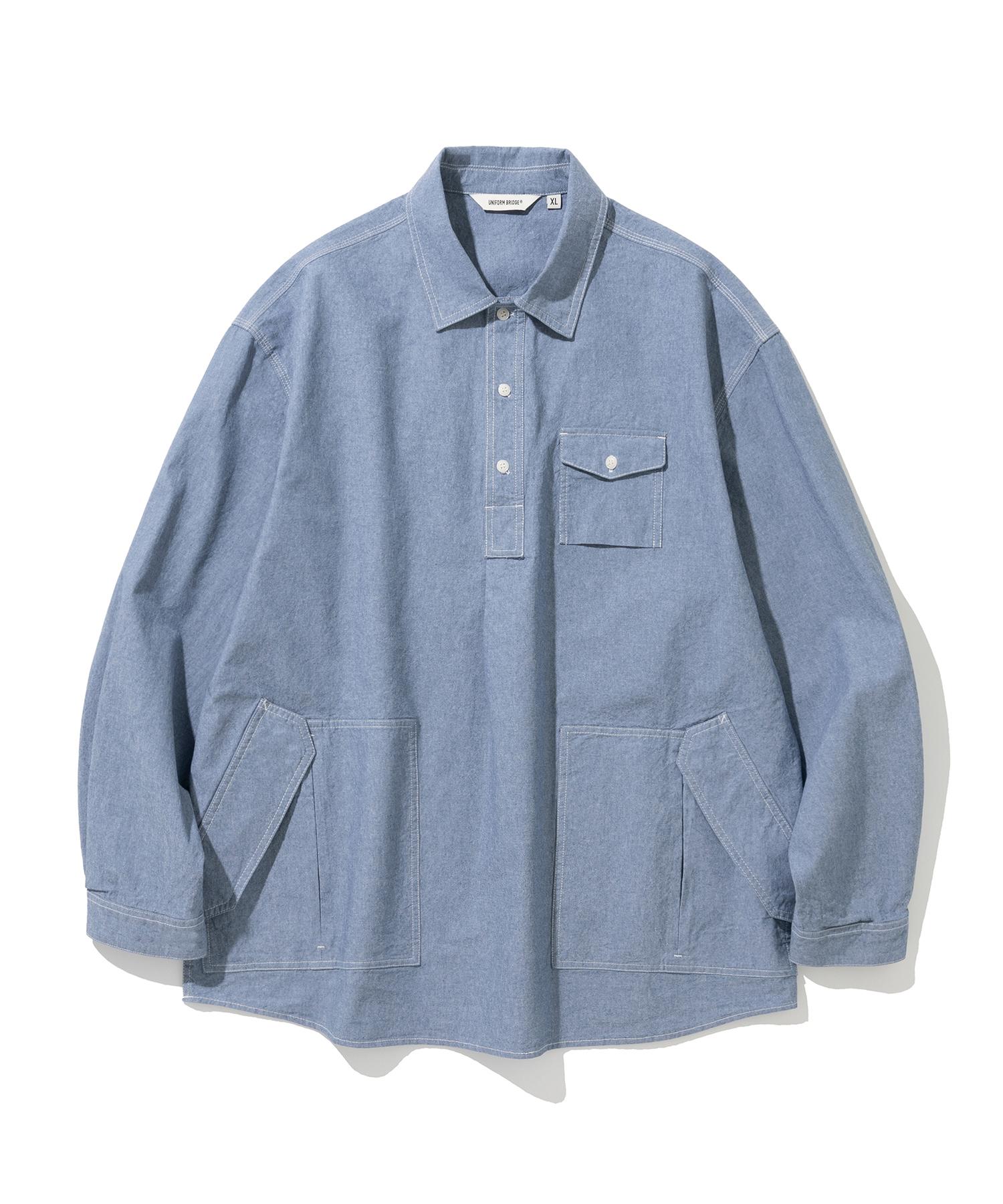 Uniform Bridge Ae Chambray Pocket Shirt Blue M