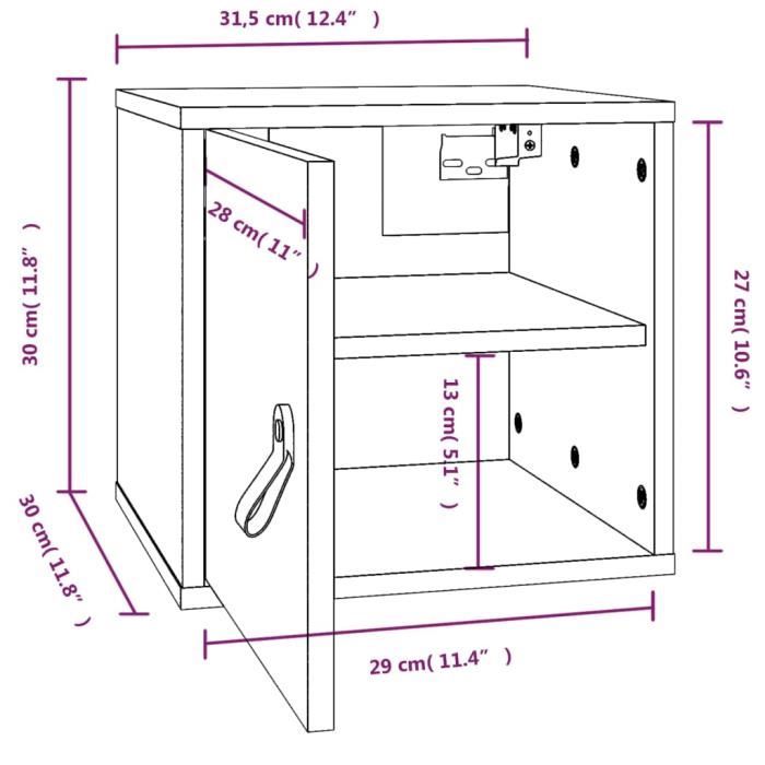 818356 vidaXL Wall Cabinets 2 Pcs 31.5x30x30 Cm Solid Pine Wood