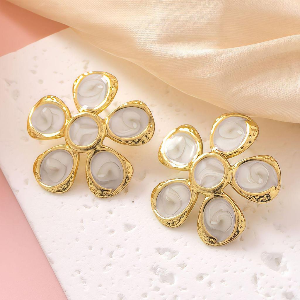 Colorful Temperament Earrings: European & American Style Studs