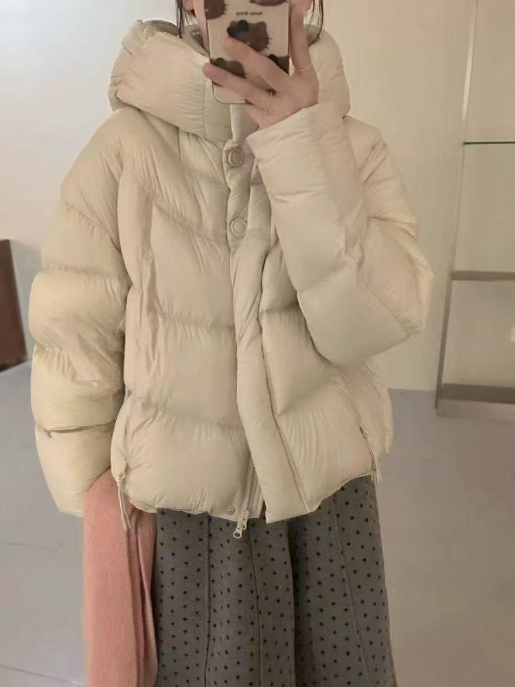 Cloud Puff White Duck Down Jacket Women's Winter New Version Super Good-looking Small Short Coat