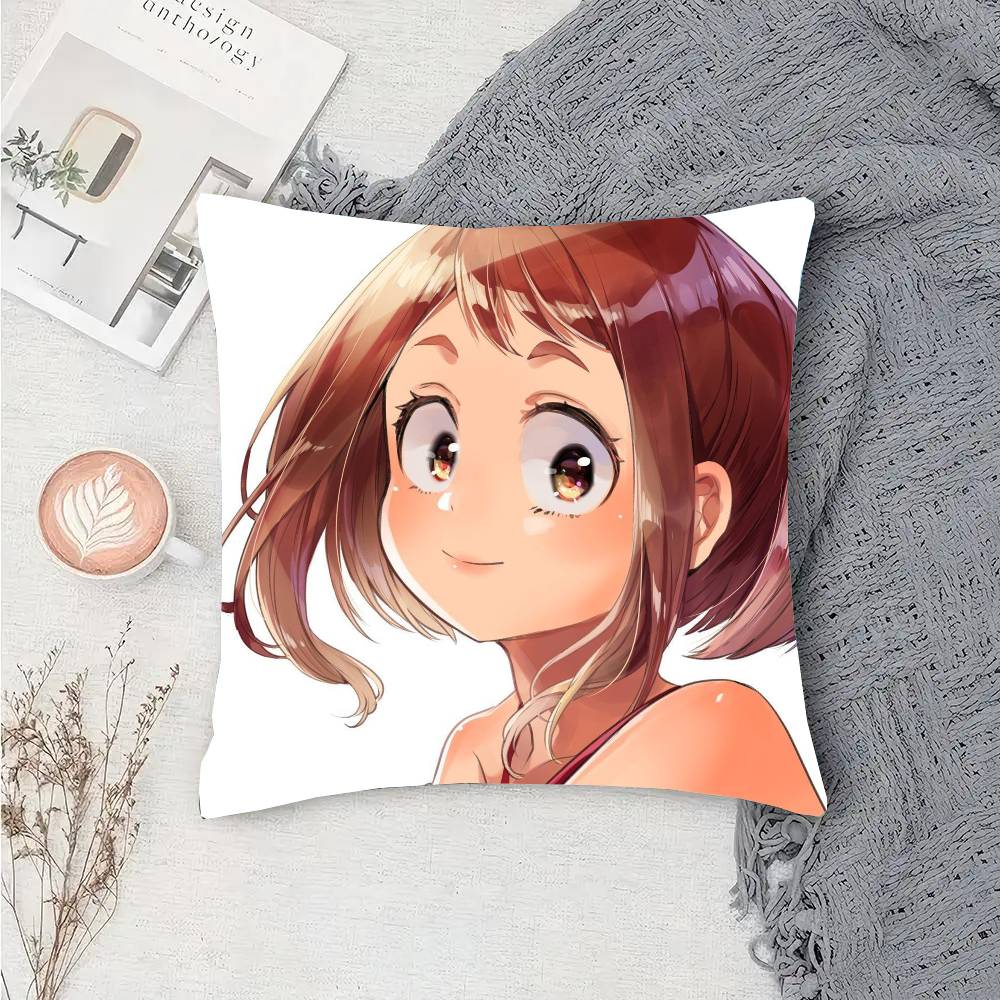 Ochaco Uraraka Anime My Hero A-Academia Pillow Case Sofa Cushion Cover Room Home Decoration