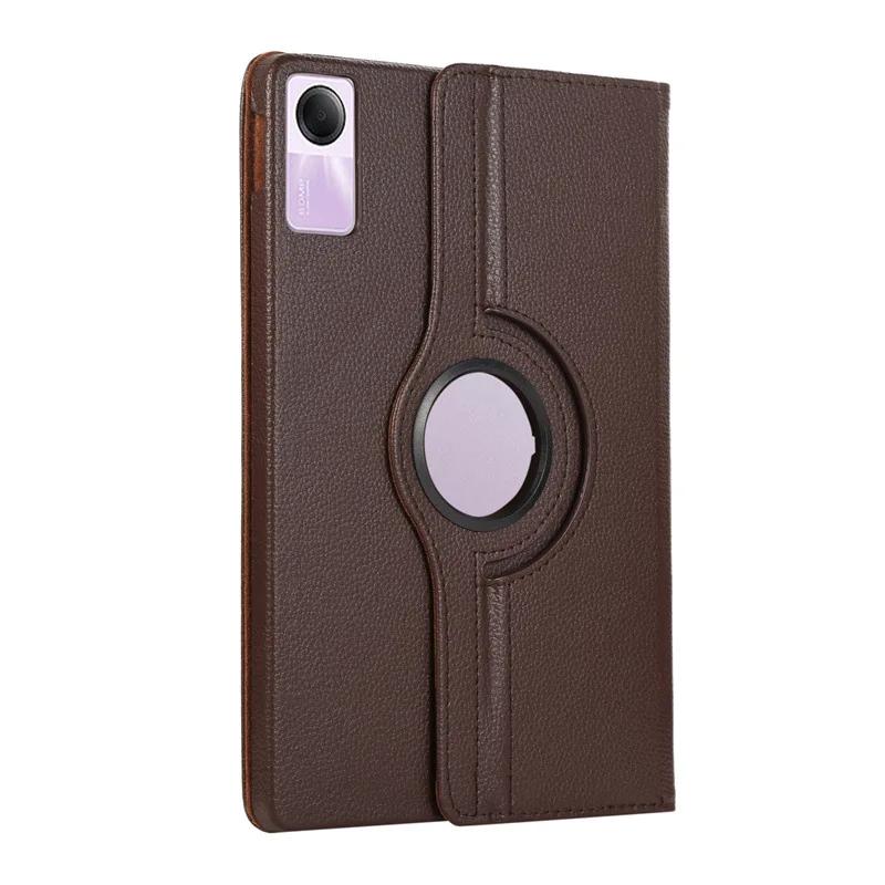 

Case For Redmi Pad SE Case 11 inch Tablet Cover funda for redmi pad se 11 case 360 Degree Rotating Leather Cover Redmi Pad SE 11 2023 коричневий