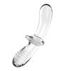 Satisfyer Double Crystal Glass Dildo 2 Types of Stimulation Cold and Hot OK G Spot Anal Frictionless Made of High Heat Resistant Borosilicate Glass