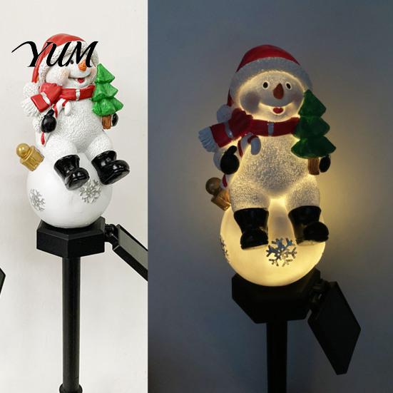 Christmas Garden Stakes Solar Stake Light, Waterproof Outdoor LED Lamp with Warm Seasonal Yard Ornaments Glow, Decorative Landscape Lighting for Lawn