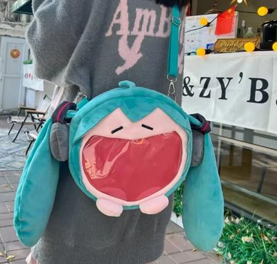 Bolsa de Ombro Hatsune Não Tóxica Nova Mochila Fofa Anime Crianças Pelúcia Desenho Animado Kawaii Mochila de Costas Bolsa de Estudante Pacote Presentes para Crianças Brinquedos