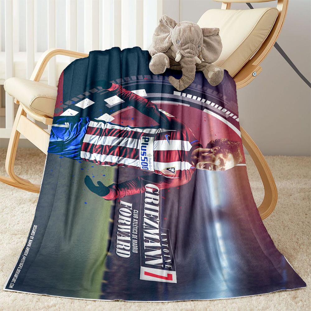 Griezmann's Jersey Blanket Ultra-Soft Suitable for Couch Sofa Chair All-Season Use Digital Print Suitable for Gifting Relatives and Friends