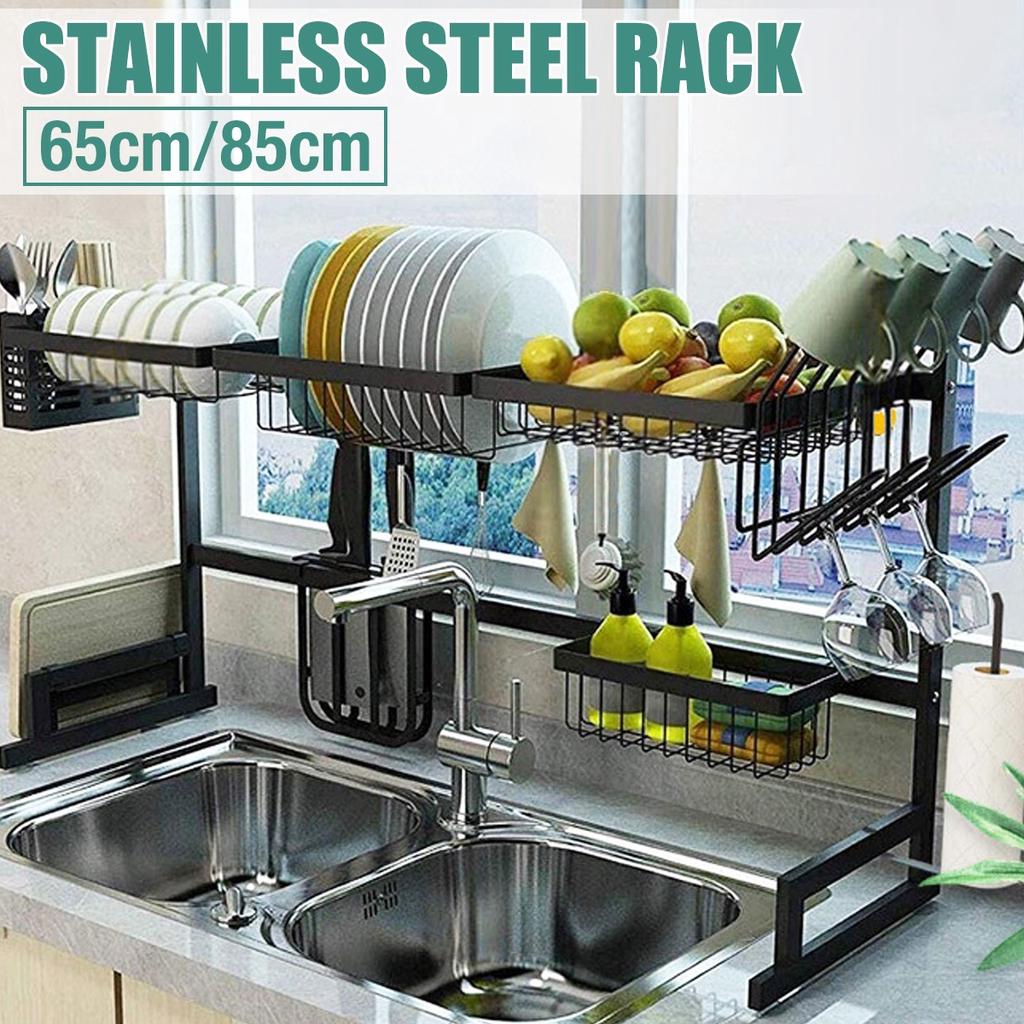 Buy Max Carry 30KG 65CM/85CM New Stainless Steel Dishes Rack Multi-use ...