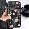 Ink Flower Groove Black Phone Case for iPhone 14/15/16/17 Pro Max
