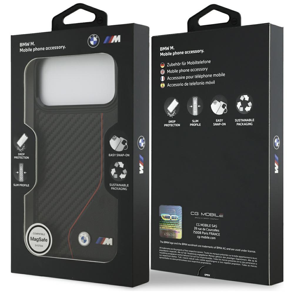 BMW M Carbon Line & Logo MagSafe Hülle für iPhone 17 Pro Max Rot
