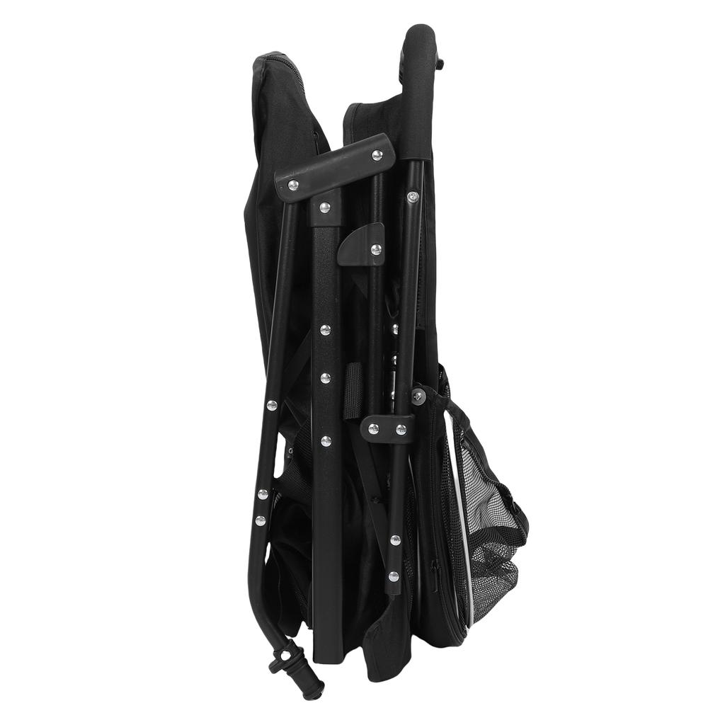 Passeggino Pieghevole per Animali Domestici Rete Traspirante con Tettuccio Apribile in 2 Modi Vassoio Cibo Rimovibile Portabicchieri Passeggino da Viaggio per Gatti Cani Cani Medi Grandi