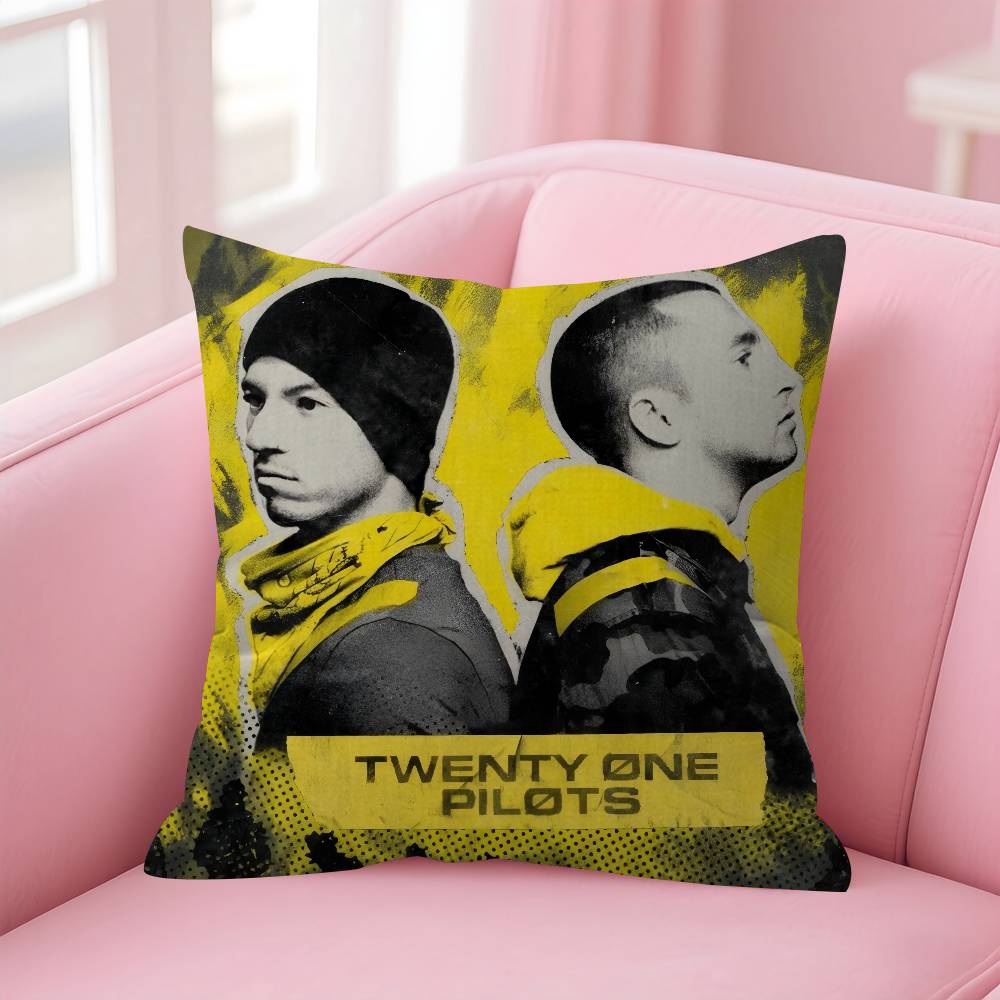 Popular TTwenty One Pilot Band   Pillowcase toon Gift Cushion Cover Bedroom Home Sofa Chair Seat Decor pillow case