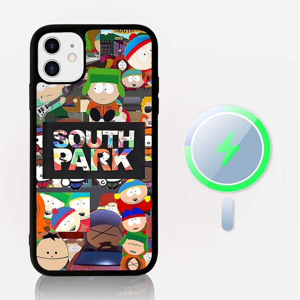 Cartoon Funny S-South-P-Park Phone Case Magnetic Case For IPhone 16 14 13 12 11 15 Pro Max Plus For Magsafe Wireless Charge Cove